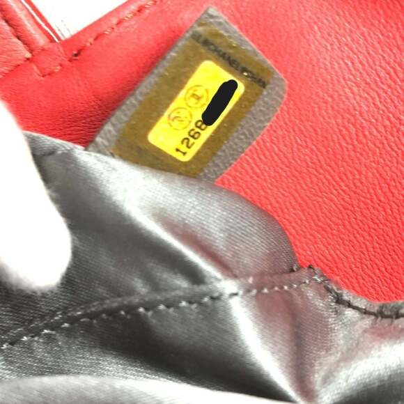 CHANEL Red Leather Logo Shoulder Bag - Picture 12 of 16